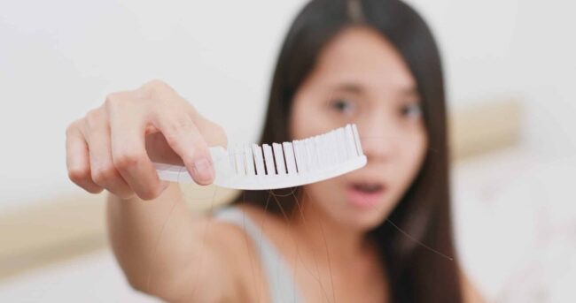 Woman suffer from hair loss håravfall kvinnor