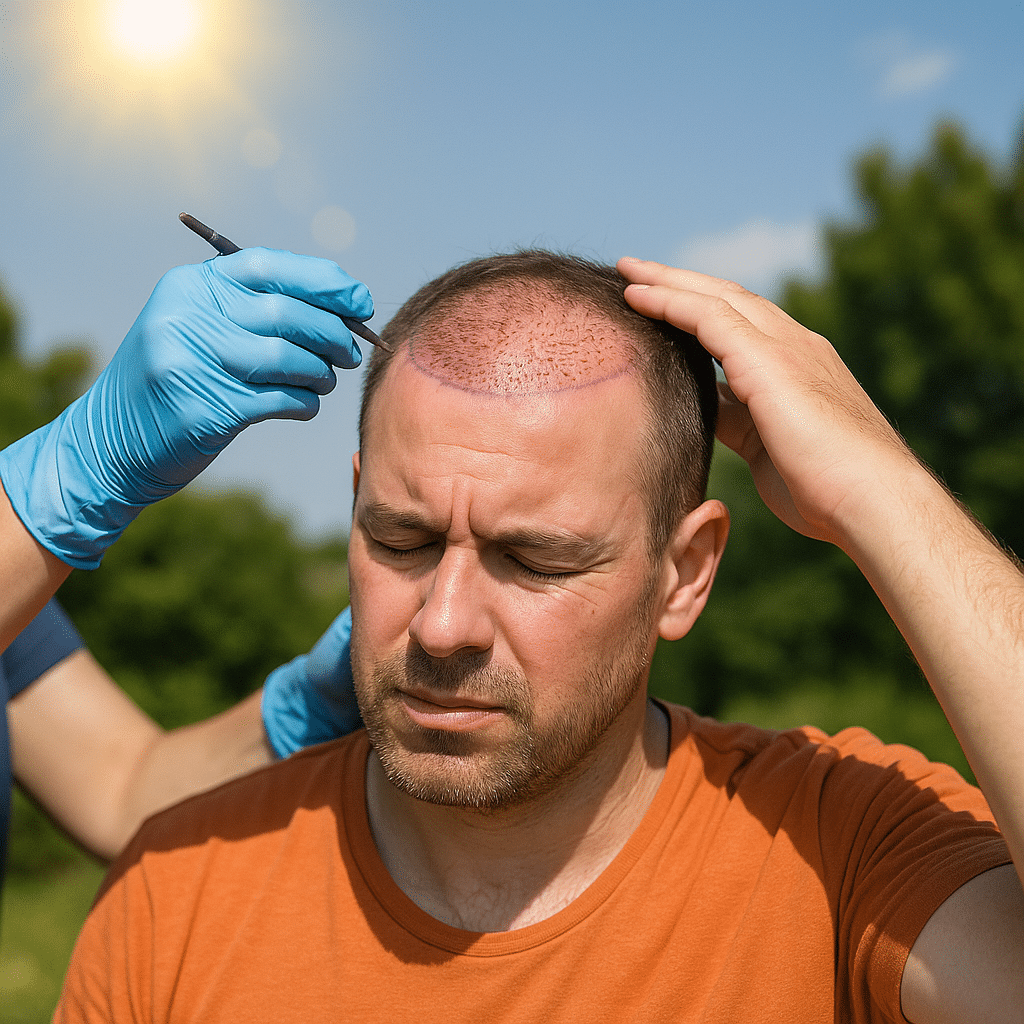 hårtransplantation på sommar vs vinter